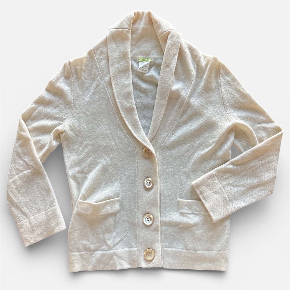 Capsule wardrobe essential J.Crew 100% Cashmere Shawl Collar Cardigan Women’s XS - Picture 2 of 4